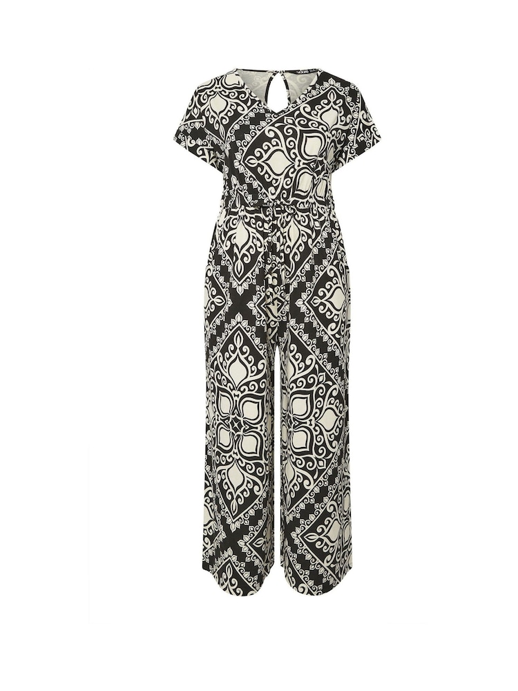 Yours Curve Paisley Print Wide Leg Jumpsuit - Image 5 of 5 Yours Curve Paisley Print Wide Leg Jumpsuit - Image 5 of 5