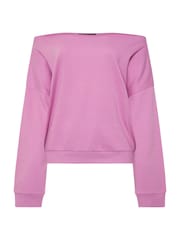 Yours Curve Pink Off Shoulder Sweatshirt - Image 5 of 5