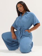 Yours Curve Wide Leg Jumpsuit - Image 2 of 4