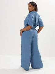Yours Curve Wide Leg Jumpsuit - Image 3 of 4