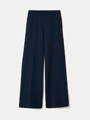 Jigsaw Blue Modern Crepe Wide Leg Trousers - Image 5 of 5