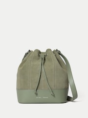 Jigsaw Green Drawstring Bucket Bag - Image 1 of 6