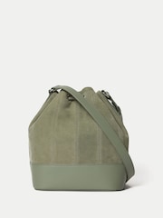 Jigsaw Green Drawstring Bucket Bag - Image 2 of 6