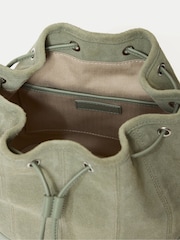 Jigsaw Green Drawstring Bucket Bag - Image 4 of 6