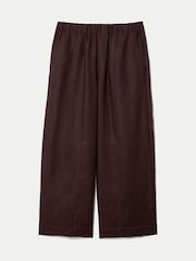 Jigsaw Purple Mara Linen Relaxed Trousers - Image 6 of 6