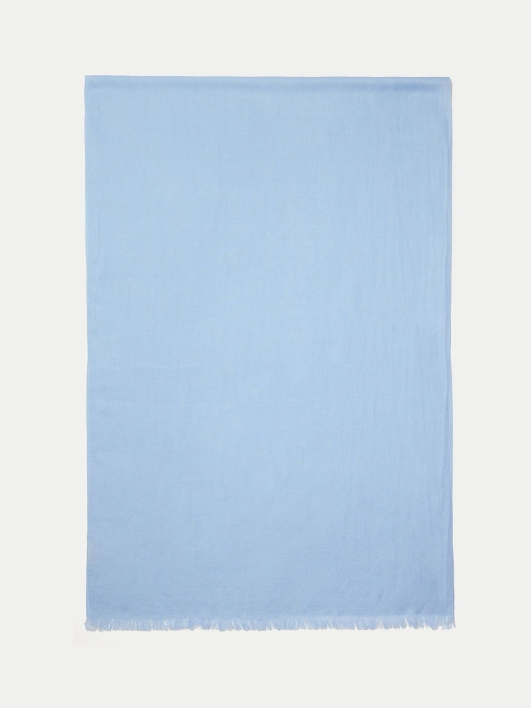 Jigsaw Blue Wool Silk Pashmina Scarf - Image 3 of 3