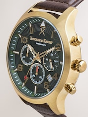 Brown Gold Kingham & Knight Analogue Watch With Leather Strap - Image 5 of 5