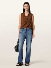 AllSaints Brown Adaline Top - Image 2 of 6
