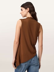 AllSaints Brown Adaline Top - Image 4 of 6
