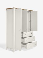 Chalk Malvern Statement Oak Effect Wardrobe - Image 7 of 8