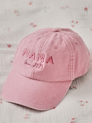 Personalised Adults Mama Vintage Pink Cap by Made Yours - Image 1 of 3