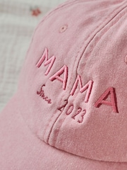 Personalised Adults Mama Vintage Pink Cap by Made Yours - Image 3 of 3
