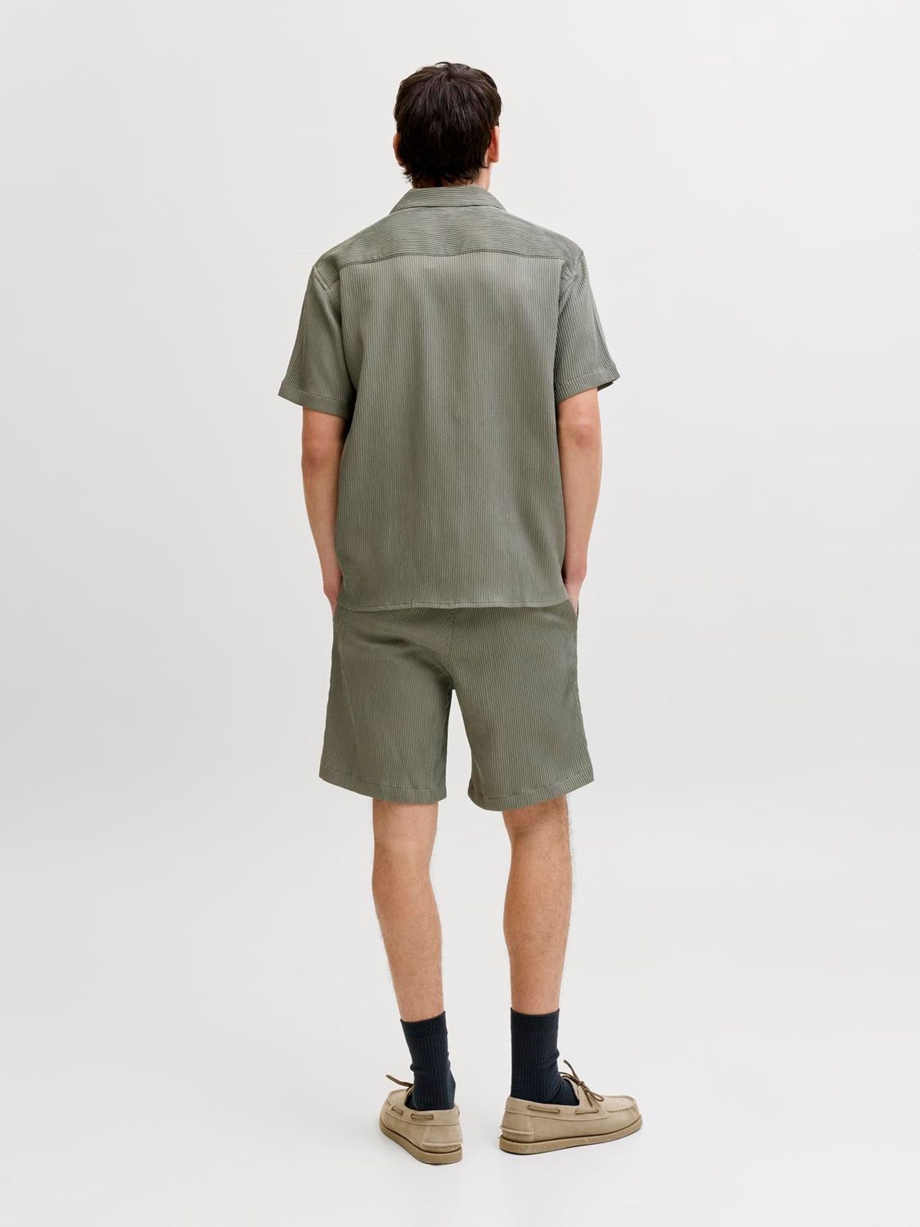 Buy JACK & JONES Green Textured Resort Shirt & Shorts Set from