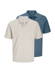 JACK & JONES Grey Polo Shirts 2 Packs - Image 1 of 3