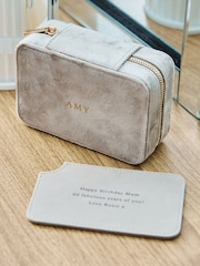 Personalised Velvet Jewellery Box by Made Yours - Image 1 of 4
