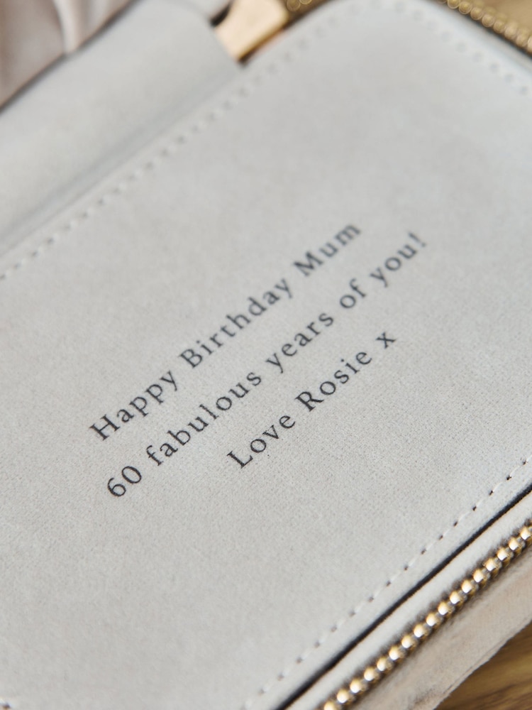Personalised Velvet Jewellery Box by Made Yours - Image 4 of 4