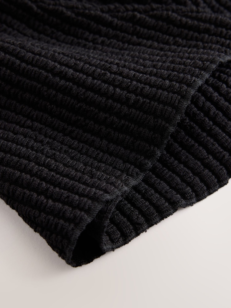 Black Texture Asymmetric Sleeveless Top - Image 8 of 8 Black Texture Asymmetric Sleeveless Top - Image 8 of 8