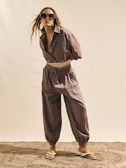 River Island Pink Pull On Balloon Trousers - Image 1 of 4