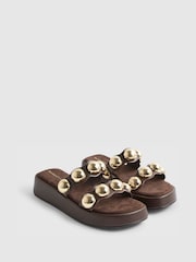 River Island Studded Flatform Sandals - Image 3 of 5