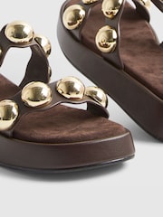 River Island Studded Flatform Sandals - Image 5 of 5