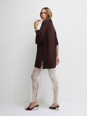 River Island High Neck Hybrid Lace Hem Midi Dress - Bild 2 von 4