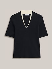 Hobbs Black Scarlett Knitted Top - Image 4 of 4