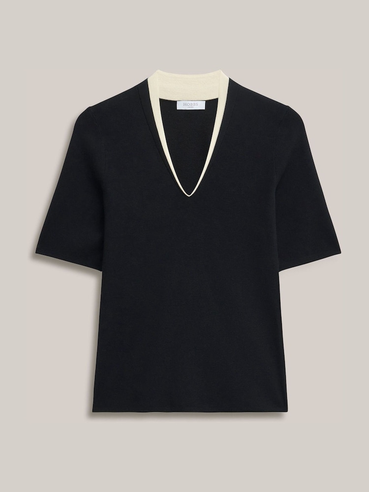 Hobbs Black Scarlett Knitted Top - Image 4 of 4