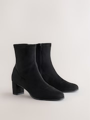 Sort - Forever Comfort® Rundtå Sok Ankelstøvler - Billede 2 af 5