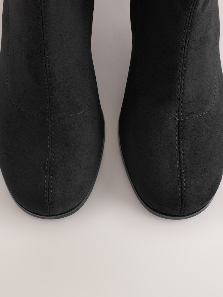 Sort - Forever Comfort® Rundtå Sok Ankelstøvler - Billede 5 af 5