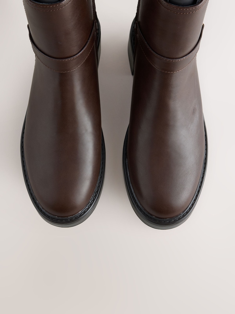 Chocolate Brown Extra Wide Fit Forever Comfort® Chelsea Knot Ankle Boots - Image 5 of 5 Chocolate Brown Extra Wide Fit Forever Comfort® Chelsea Knot Ankle Boots - Image 5 of 5