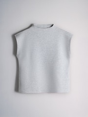 The Set 4 Pack Mock Neck Cap Sleeve Formal Tops Grey/Charcoal/Black/White - Image 3 of 7
