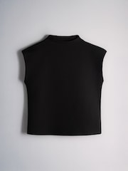 The Set 4 Pack Mock Neck Cap Sleeve Formal Tops Grey/Charcoal/Black/White - Image 5 of 7