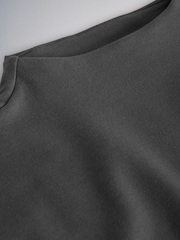 The Set 4 Pack Mock Neck Cap Sleeve Formal Tops Grey/Charcoal/Black/White - Image 7 of 7