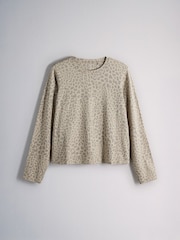 The Set 3 Pack Long Sleeve Cotton Pyjamas Animal/Taupe/Ecru - Image 4 of 9