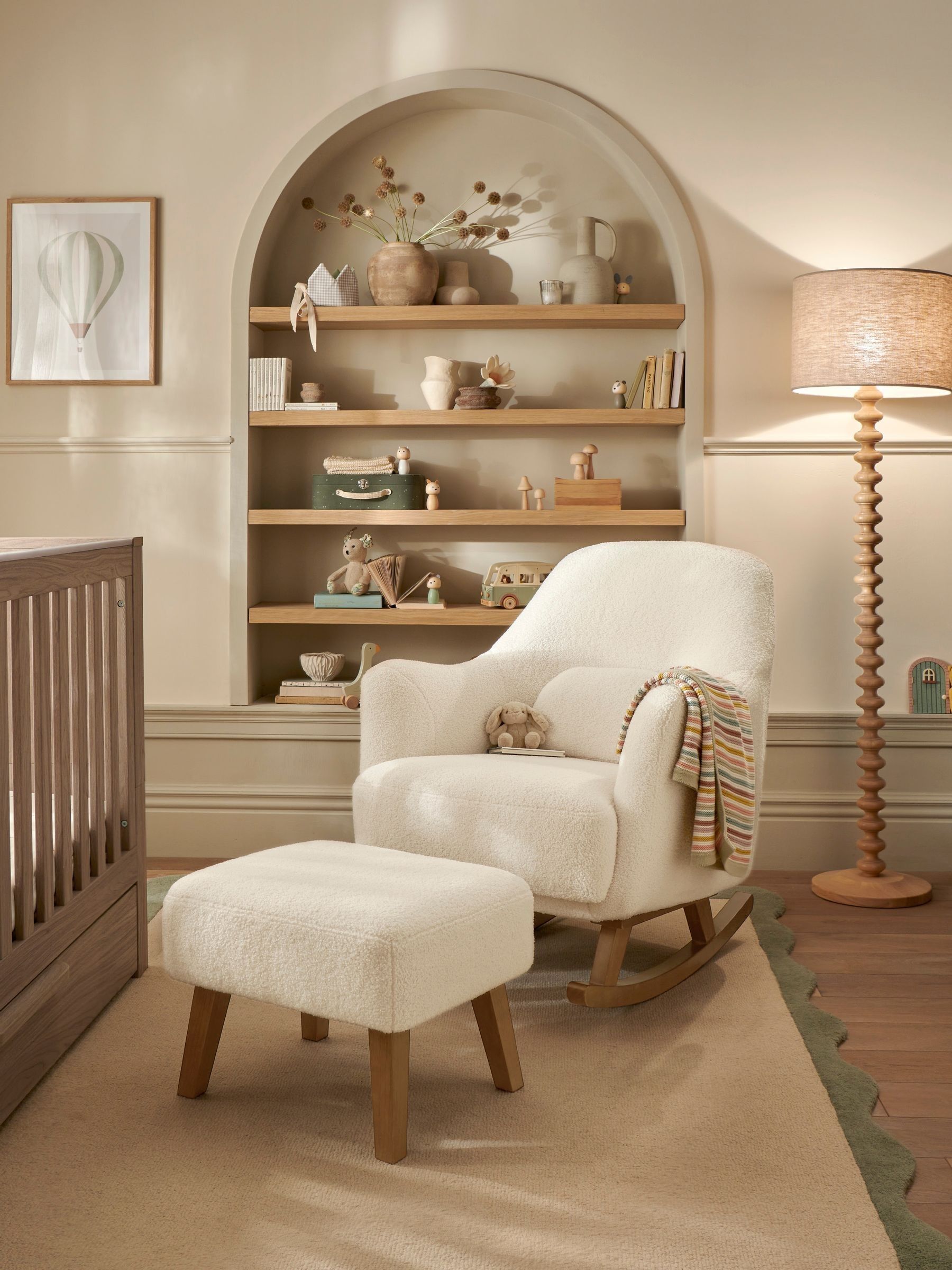 Mamas & Papas Unisex Infant Offwhite Penrose Nursing Chair & Stool