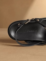Russell & Bromley Black Suede Radmore Sandals - Image 5 of 7