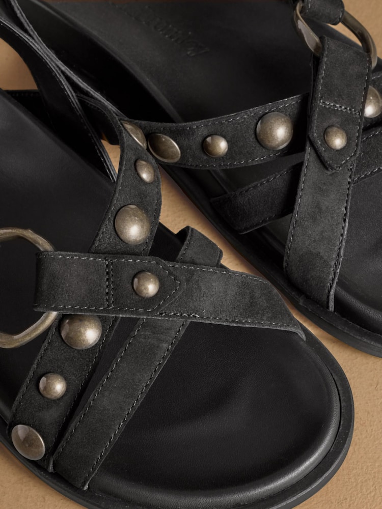 Russell & Bromley Black Suede Radmore Sandals - Image 7 of 7