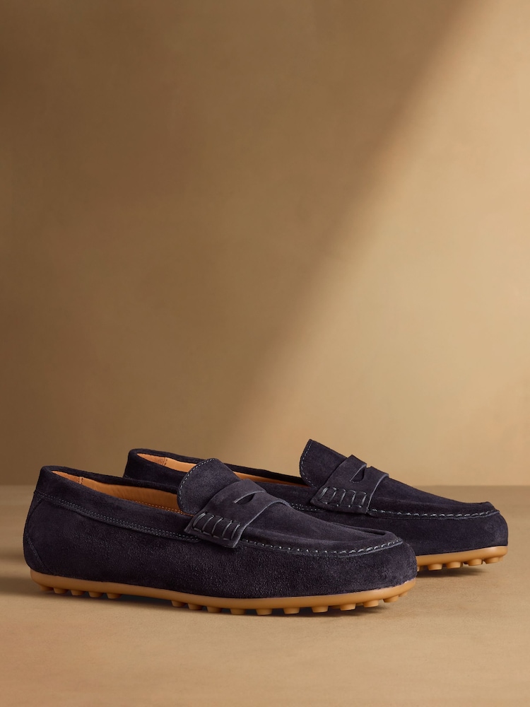 Russell & Bromley Navy Stapeley Loafers - Image 1 of 7