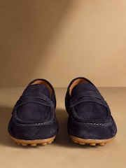 Russell & Bromley Navy Stapeley Loafers - Image 3 of 7