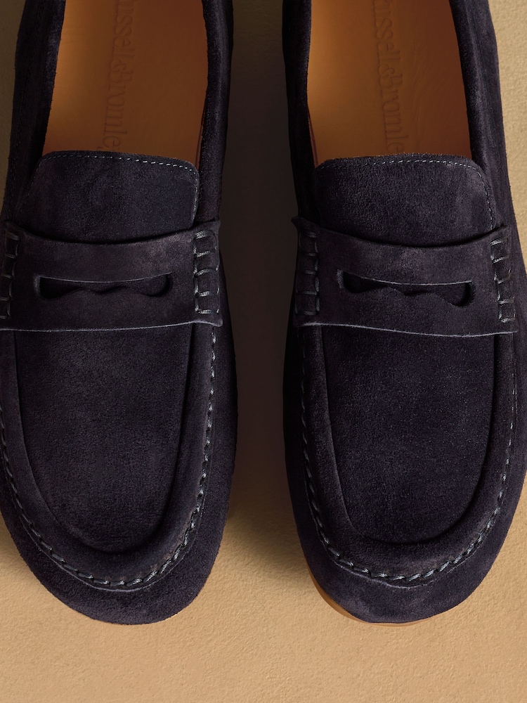 Russell & Bromley Navy Stapeley Loafers - Image 7 of 7