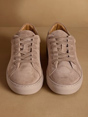 Russell & Bromley Stone Suede Redburn Classic Trainers - Image 3 of 7