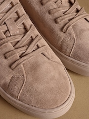 Russell & Bromley Stone Suede Redburn Classic Trainers - Image 5 of 7