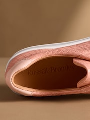 Russell & Bromley Rose Pink Animal Print Park Up Laceless Flatform Trainers - Image 5 of 7