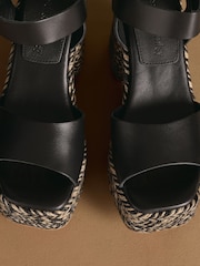 Russell & Bromley Black Satley Espadrille Heeled Sandals - Image 4 of 7