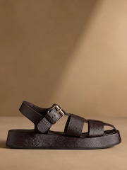 Russell & Bromley Dark Brown Fisherman Sandals - Image 2 of 7