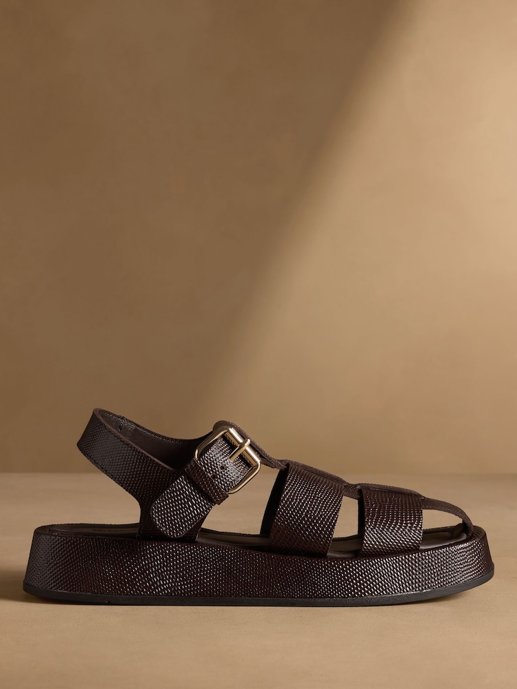 Russell & Bromley Dark Brown Fisherman Sandals - Image 2 of 7 Russell & Bromley Dark Brown Fisherman Sandals - Image 2 of 7