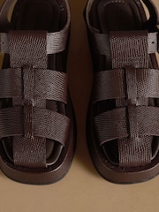Russell & Bromley Dark Brown Fisherman Sandals - Image 7 of 7