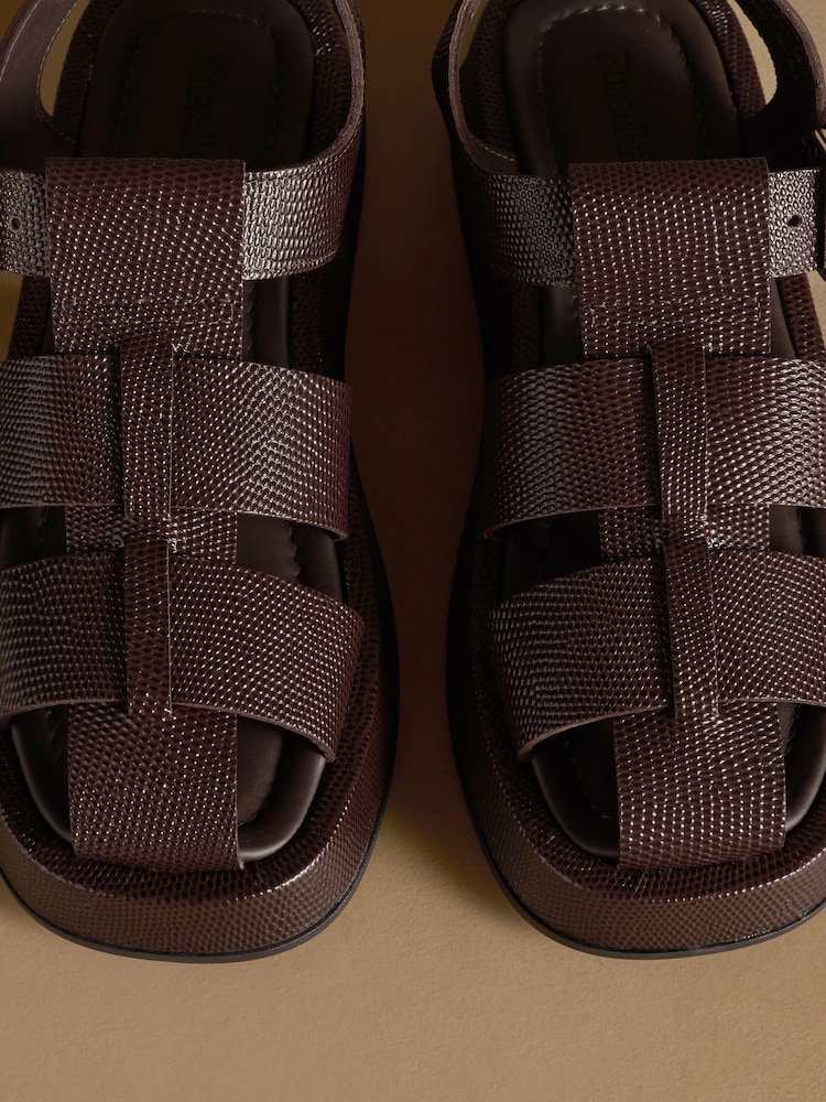 Russell & Bromley Dark Brown Fisherman Sandals - Image 7 of 7 Russell & Bromley Dark Brown Fisherman Sandals - Image 7 of 7