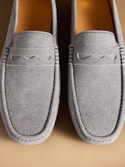 Russell & Bromley Blue Suede Reggie Saddle Loafers - Image 4 of 7