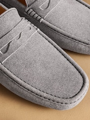 Russell & Bromley Blue Suede Reggie Saddle Loafers - Image 5 of 7